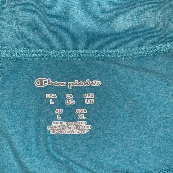 Champion Elite Womens Teal Capri Pants L Drawstring Waist Polyester/Spandex Blen - Picture 2 of 11